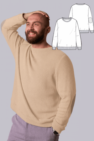 Bari men's sweatshirt sewing pattern + video tutorial