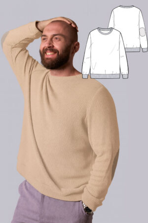 Bari men's sweatshirt sewing pattern + video tutorial