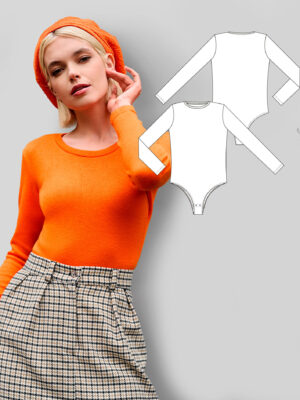 Jennifer women's bodysuit sewing pattern + video tutorial