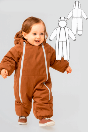 Alaska baby's overalls sewing pattern + video tutorial