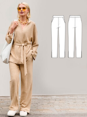 Cindy women's pants sewing pattern + video tutorial