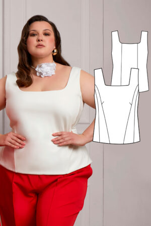 Laura women's corset top sewing pattern + video tutorial