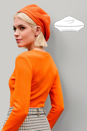 Kate women's beret sewing pattern + video tutorial