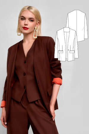 Grace women's jacket sewing pattern + video tutorial