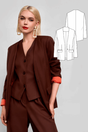 Grace women's jacket sewing pattern + video tutorial