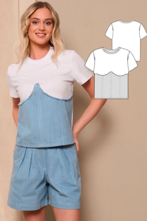 Lily women's T-shirt sewing pattern + video tutorial