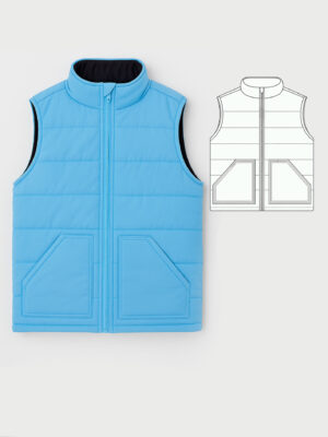 Vienna kids vest sewing pattern + video tutorial