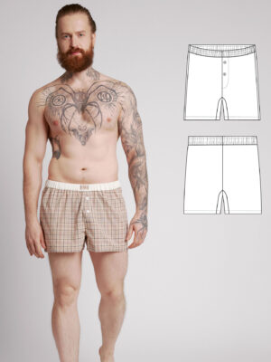 Ural men’s boxer shorts sewing pattern + video tutorial