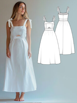 Vanilla women's dress sewing pattern + video tutorial