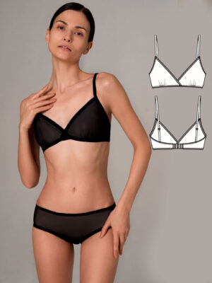 Pamela women's soft bra sewing pattern + video tutorial