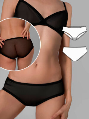 Polly women's slip panties sewing pattern + video tutorial