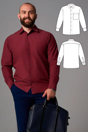 Portland men's shirt sewing pattern + video tutorial