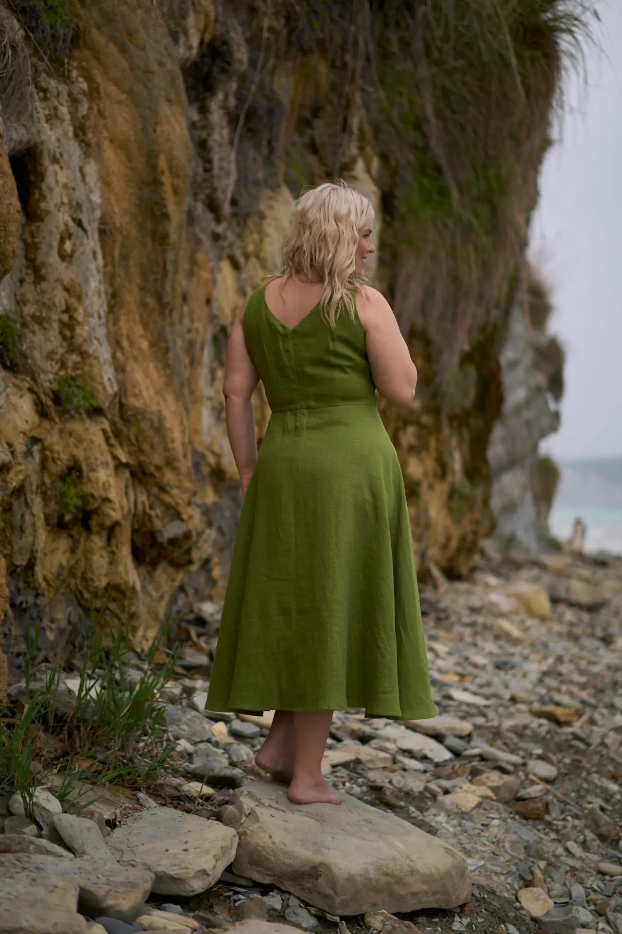 kiwi green dress Women's Woven Dress| M Marine / M