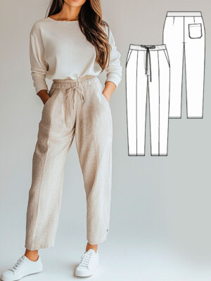 Riga women's trousers sewing pattern