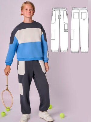 Alfa boys' trousers sewing pattern + video tutorial