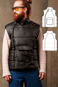Svetloyar men's vest sewing pattern + video tutorial