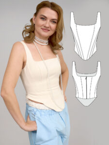 Temptation women's bodice sewing pattern + video tutorial