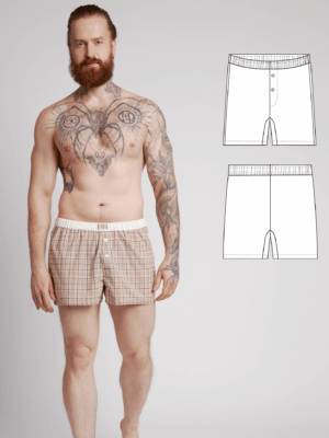 Ural men’s boxer shorts sewing pattern + video tutorial