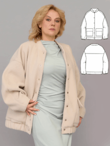 Plaza women's bomber jacket sewing pattern + video tutorial