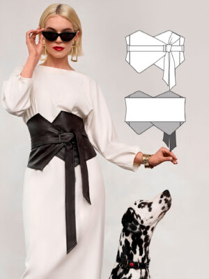 Sofia women's obi belt sewing pattern + video tutorial