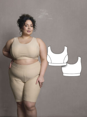Orchid women's bustier sewing pattern + video tutorial