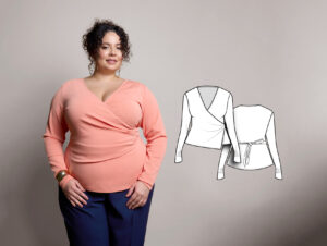 Calla women's longsleeve shirt sewing pattern + video tutorial