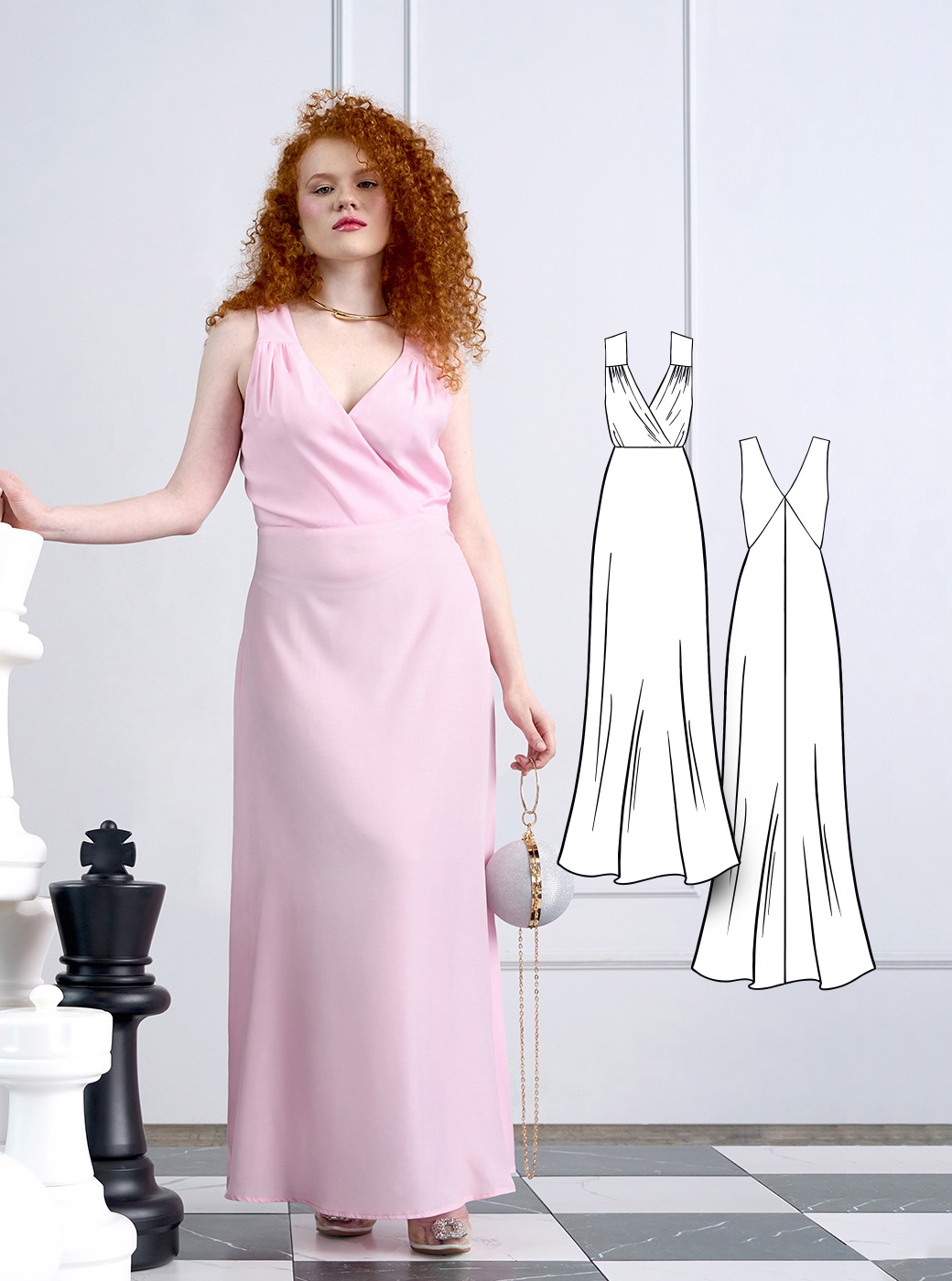 Driada women's dress sewing pattern + video tutorial