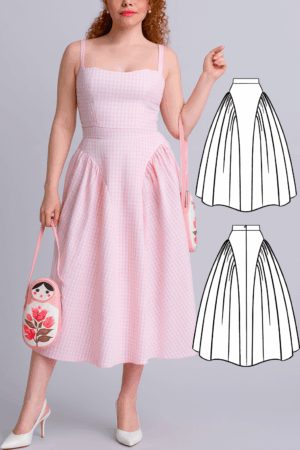 Persephone women's skirt sewing pattern + video tutorial