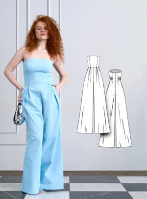 Psyche women's jumpsuit sewing pattern + video tutorial