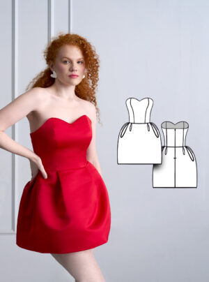 Afrodita women's dress sewing pattern + video tutorial