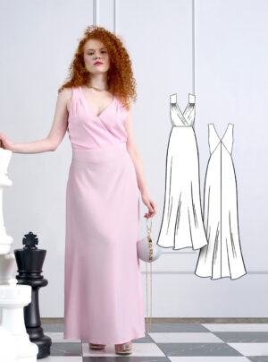 Driada women's dress sewing pattern + video tutorial