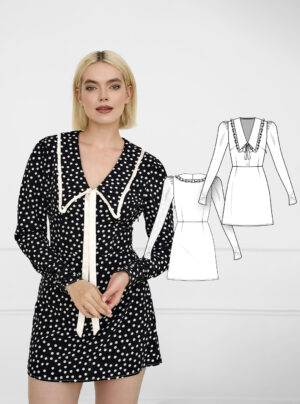 Leila women's dress sewing pattern + video tutorial