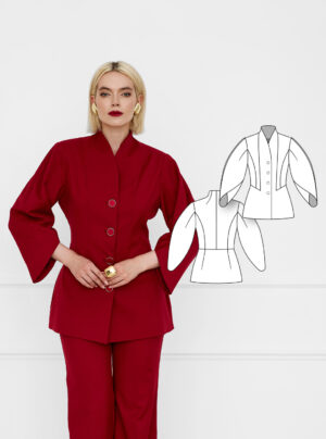 Sybilla women's jacket sewing pattern + video tutorial