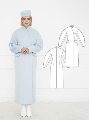 Michelle women's coat sewing pattern + video tutorial