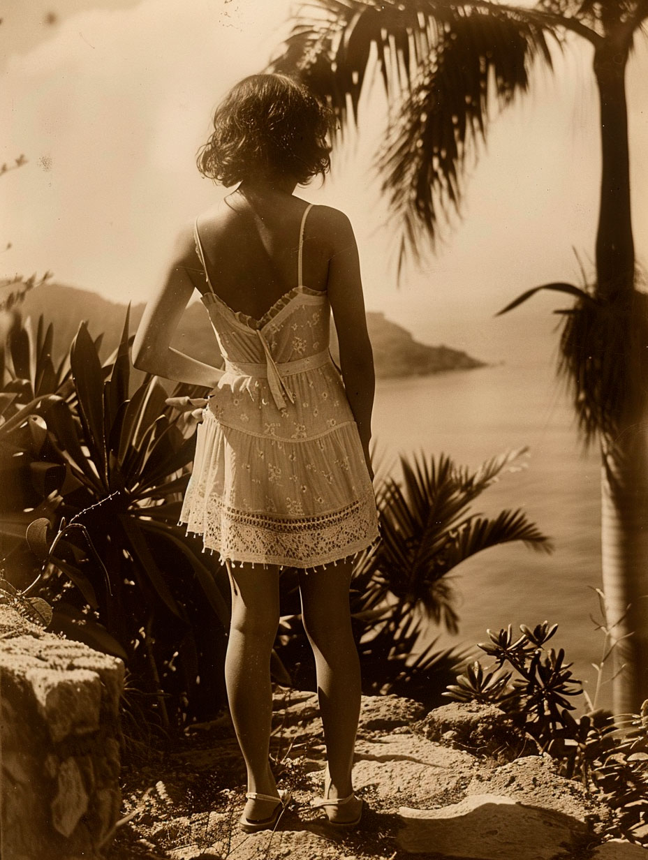 1920s sun-back dress — the earliest ancestor of the modern sundress