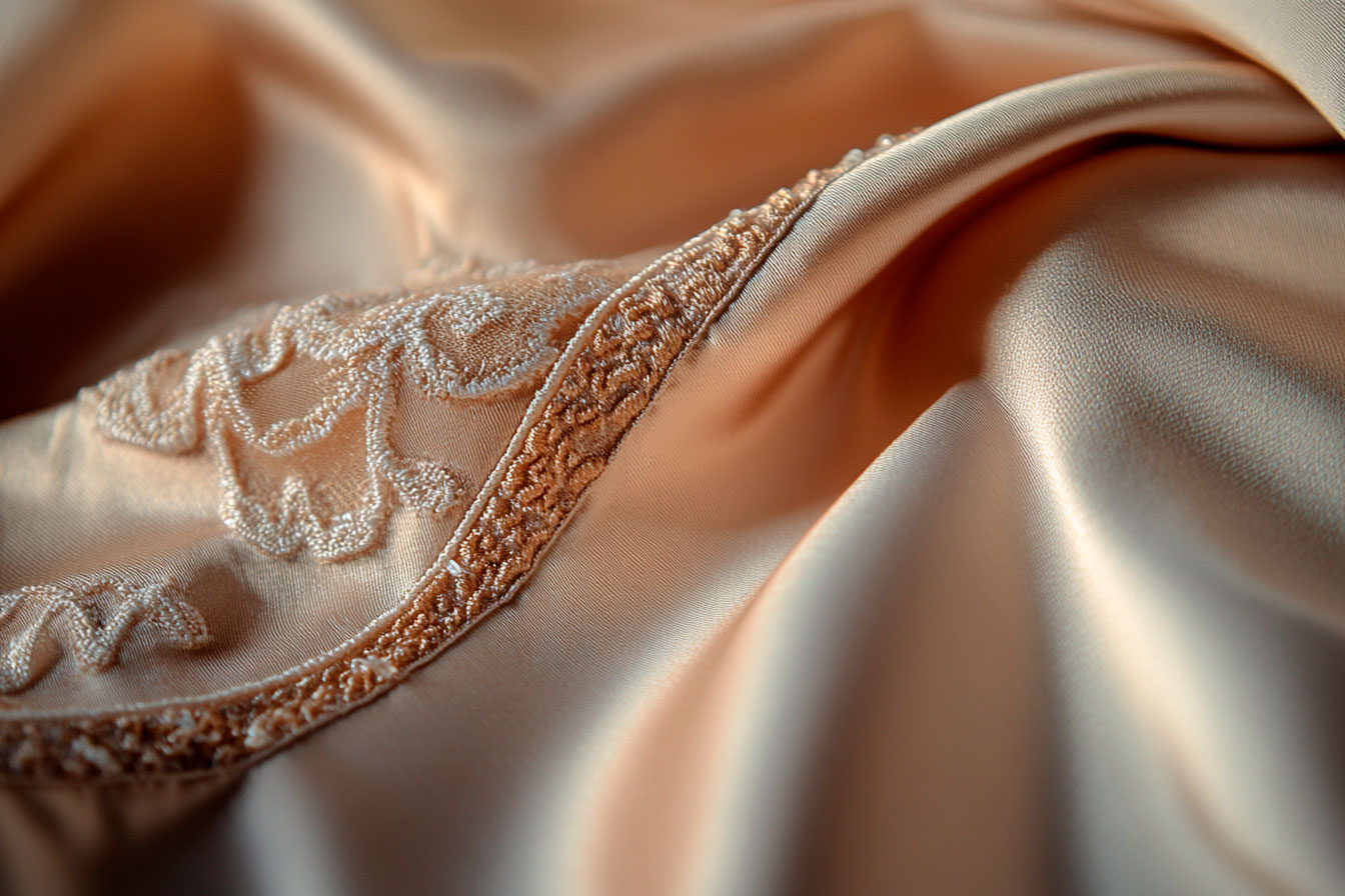 Clean interior finish of a party dress bodice