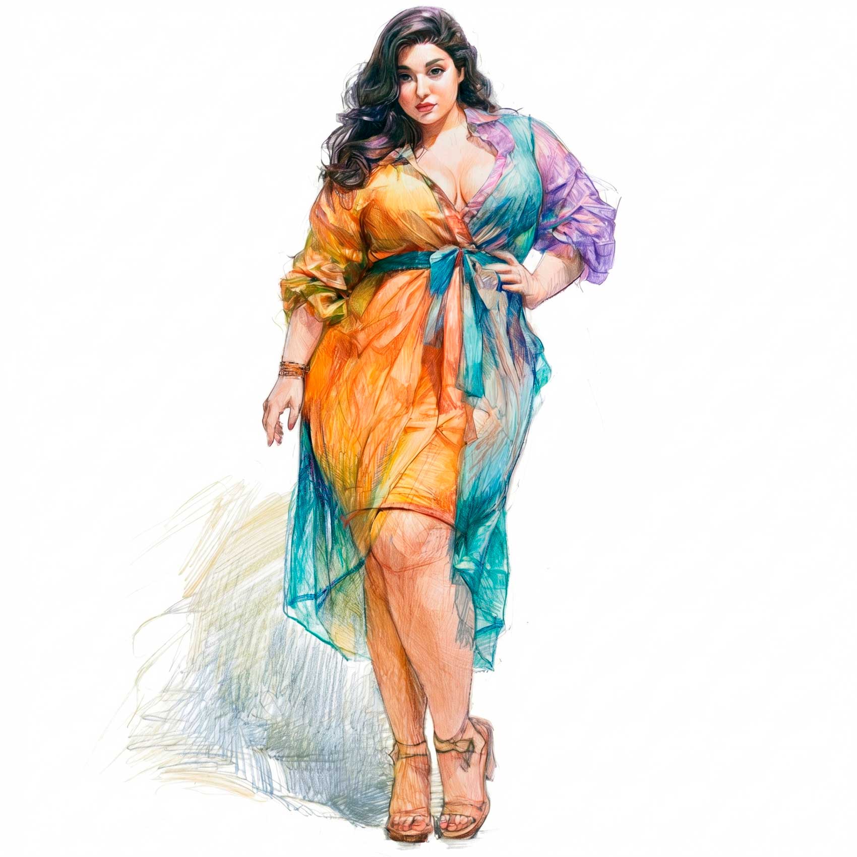 Women plus-size body measurement reference for Fabrico sewing patterns