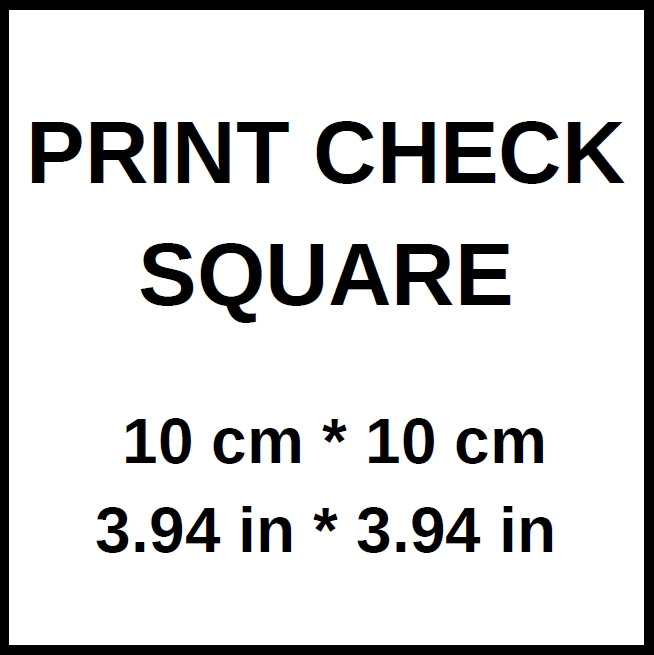 Print check square 10 cm by 10 cm