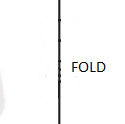 Place on fold line with FOLD label