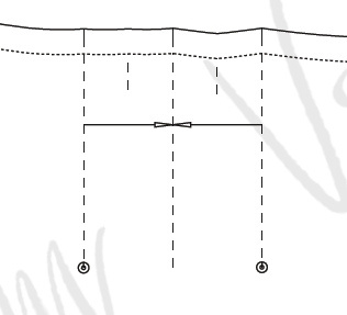 Fold direction arrow with marker points