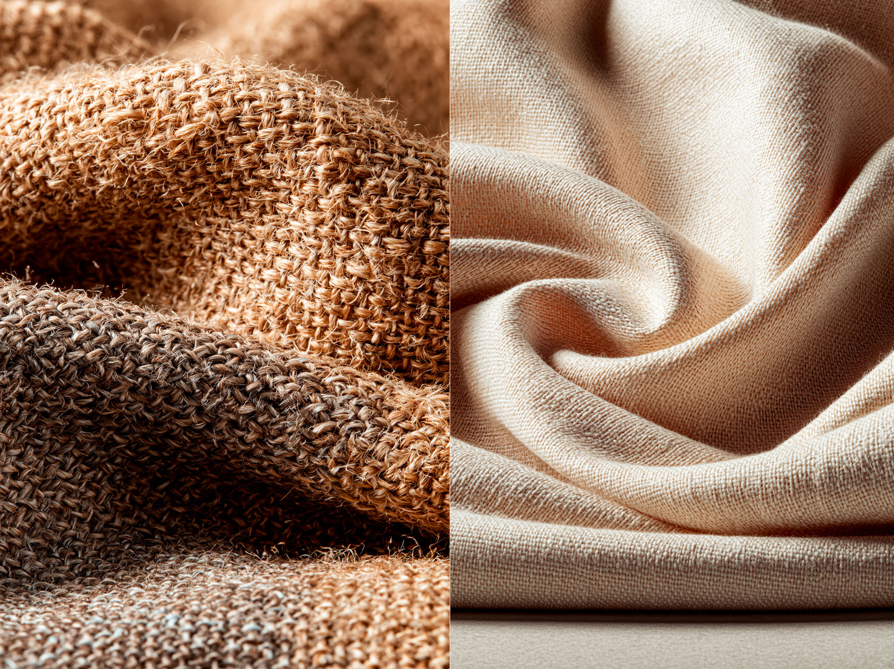 Linen and cotton — comparing their texture and drape side by side
