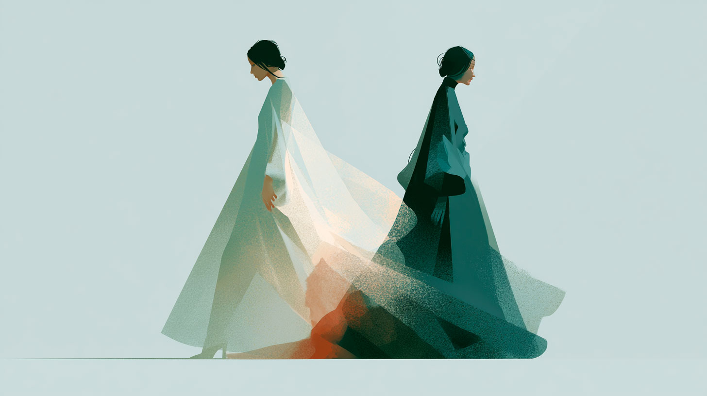 Colour placement on the body — how light and dark create visual effects