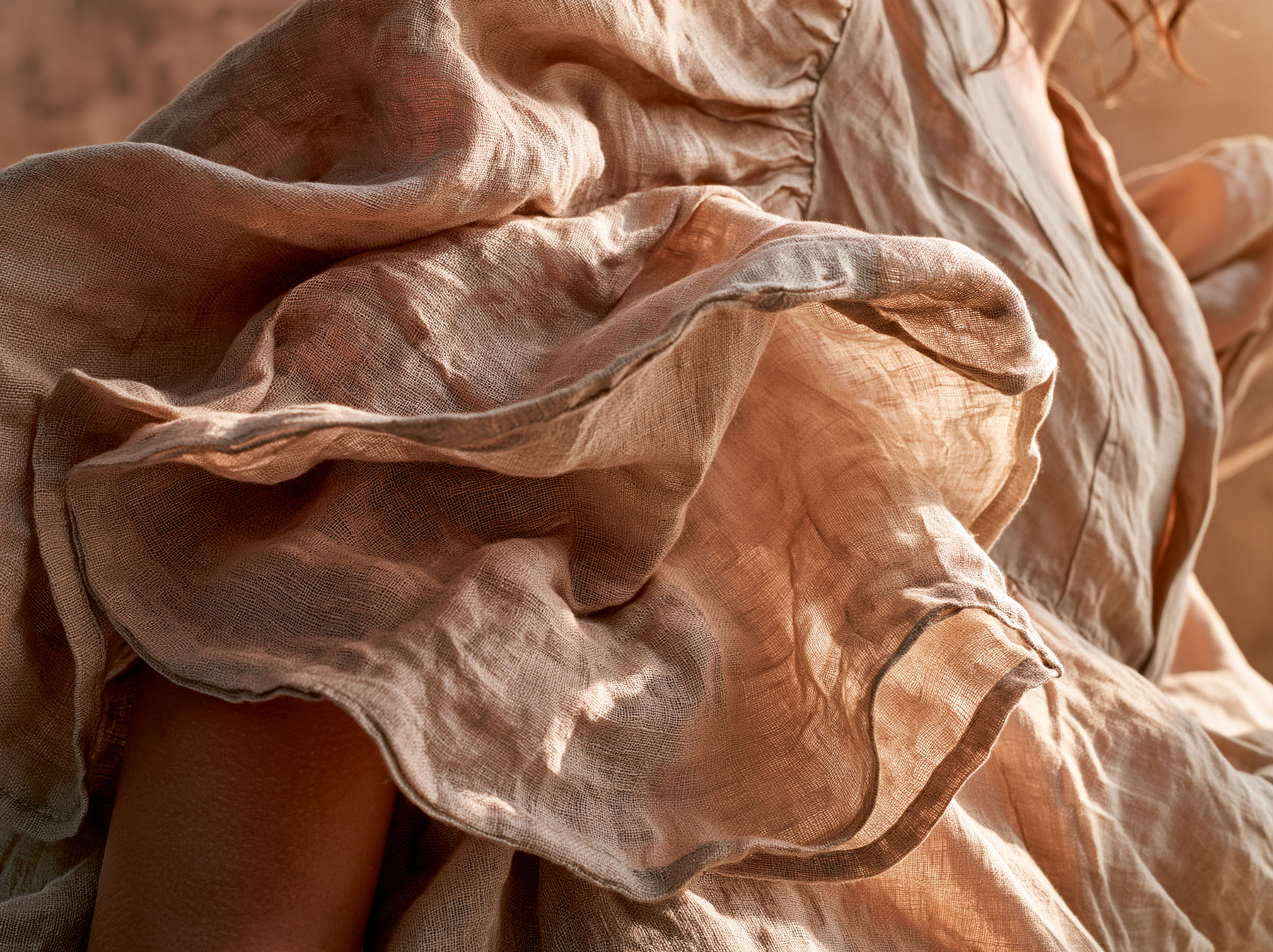 The natural wrinkle of well-worn linen — characteristic and intentional