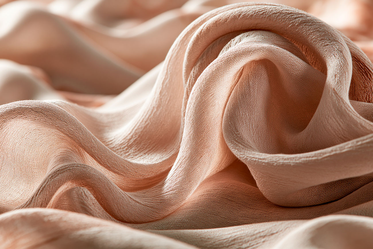 Viscose fabric draping fluidly — a summer fabric that feels cooler than it looks