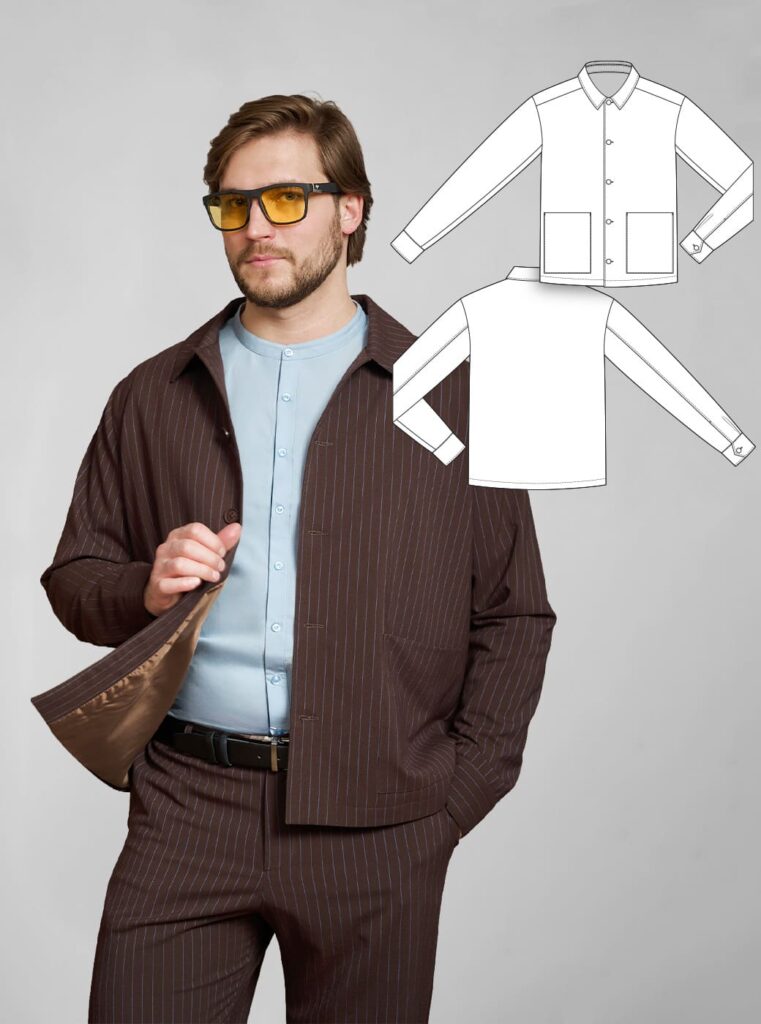 Bruno men's blazer sewing pattern + video tutorial - Fabrico