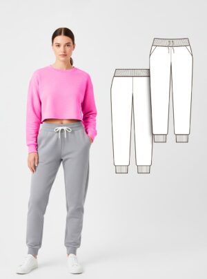 Corfu women's trousers sewing pattern + video tutorial
