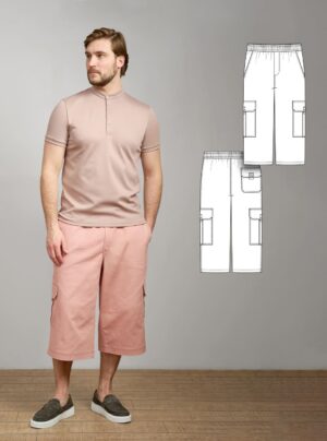 Teo men's bermuda shorts sewing pattern + video tutorial