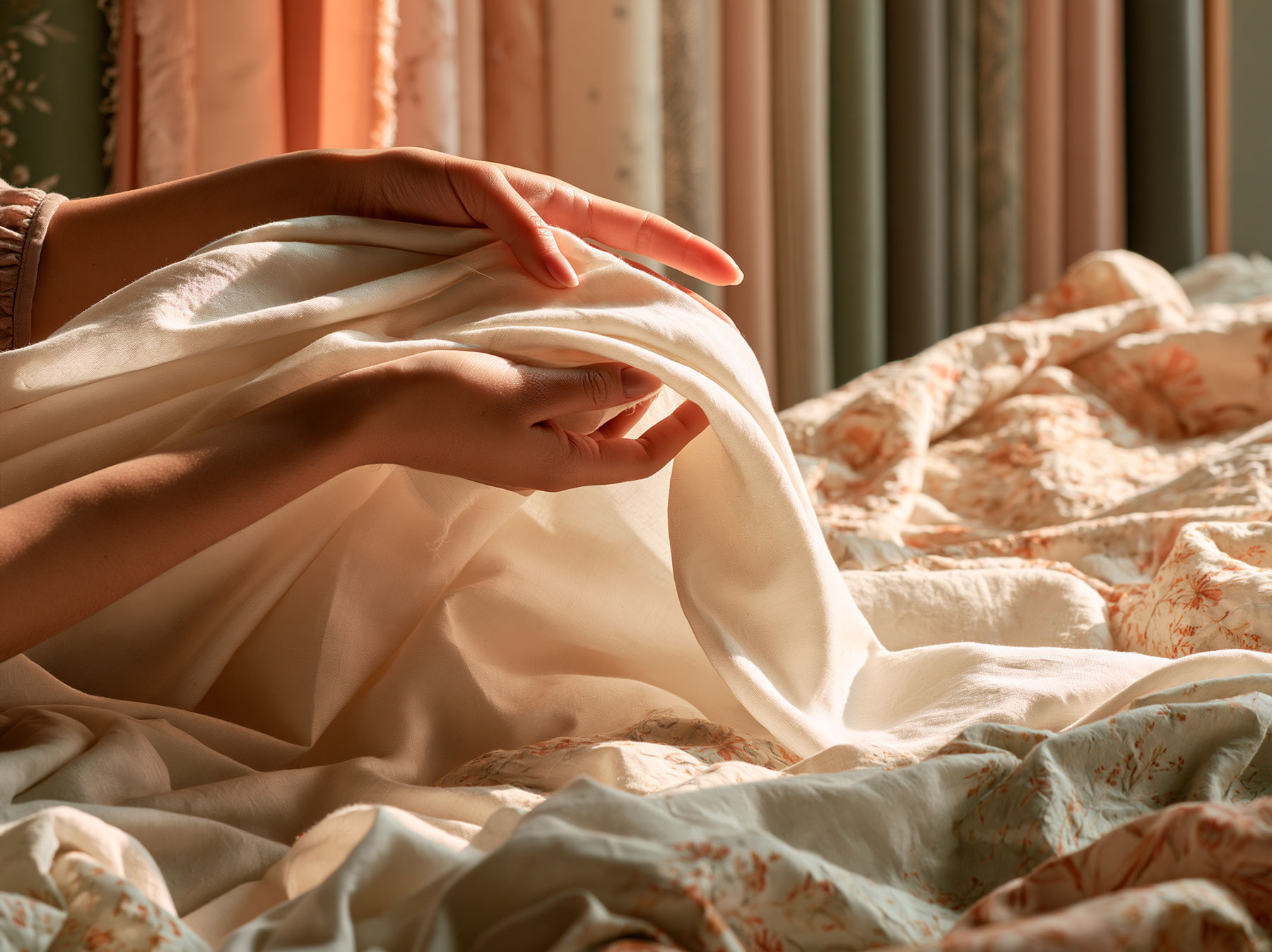 Testing fabric weight by hand — the hand drape, fold and hold-up tests