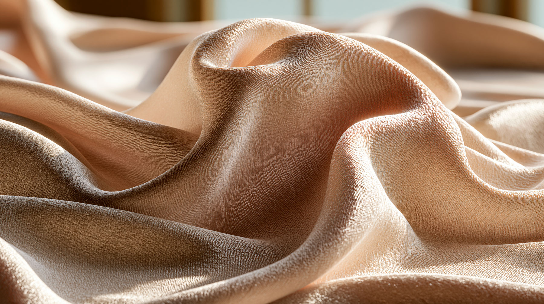 The fluid drape of viscose — smooth, silk-like, falls from the body without clinging