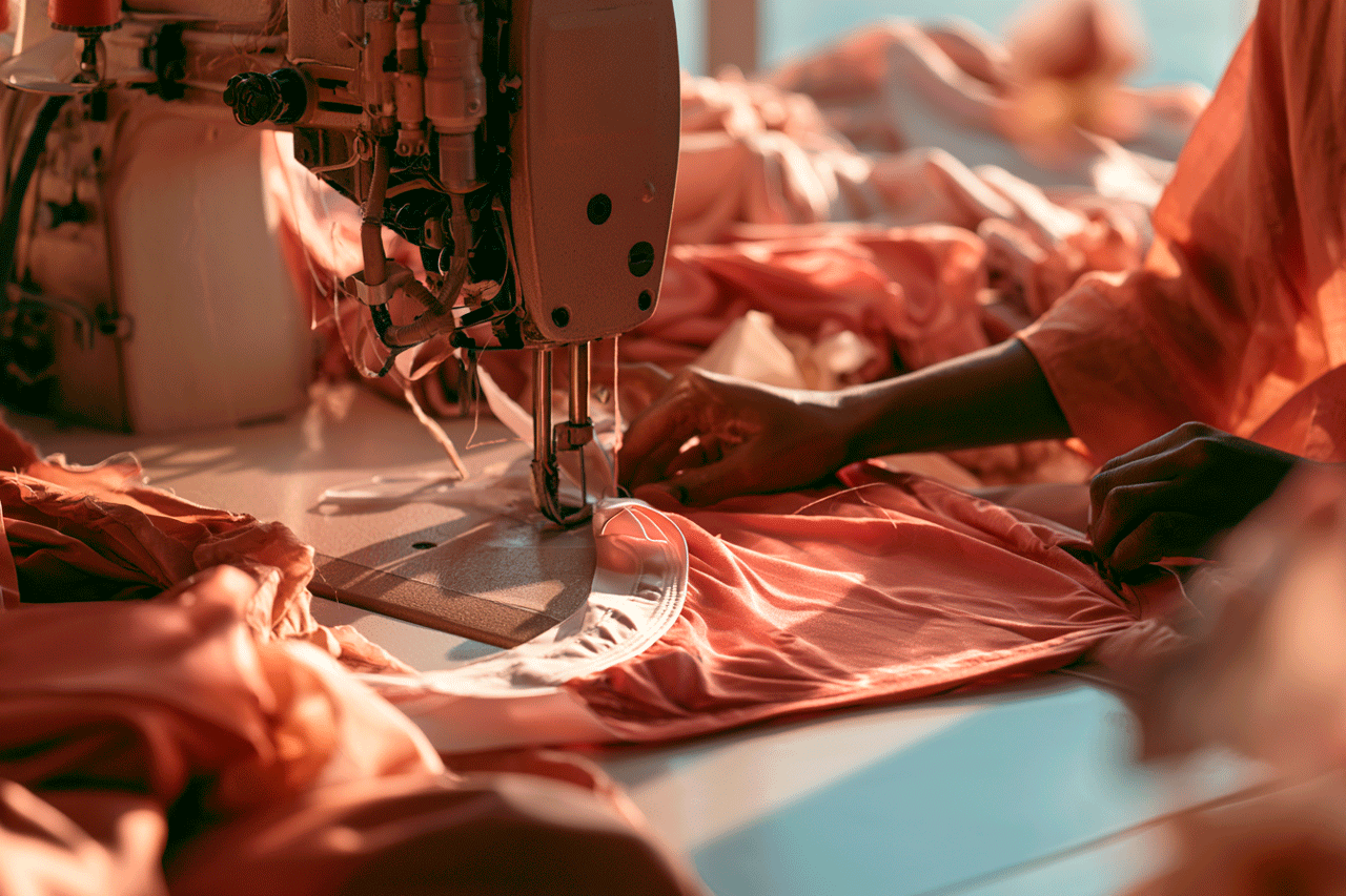 Sewing a swimsuit step by step — applying elastic to leg openings